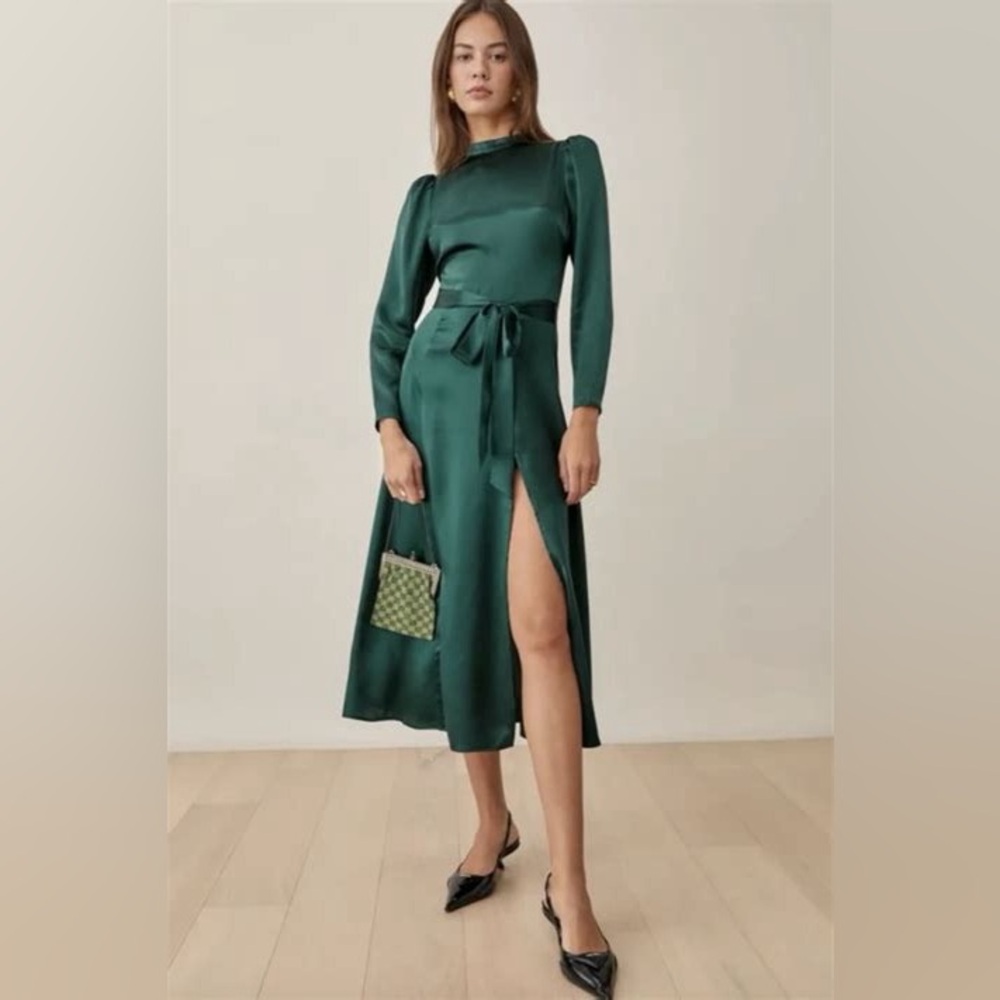 Reformation Julius Satin Dress